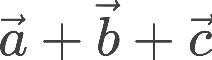{"backgroundColor":"#ffffff","aid":null,"font":{"color":"#404040","family":"Arial","size":12},"type":"$$","id":"4","backgroundColorModified":false,"code":"$$\\vec{a}+\\vec{b}+\\vec{c}$$","ts":1752242582029,"cs":"DEdri6kdNS44dc1XiBoobA==","size":{"width":70,"height":20}}
